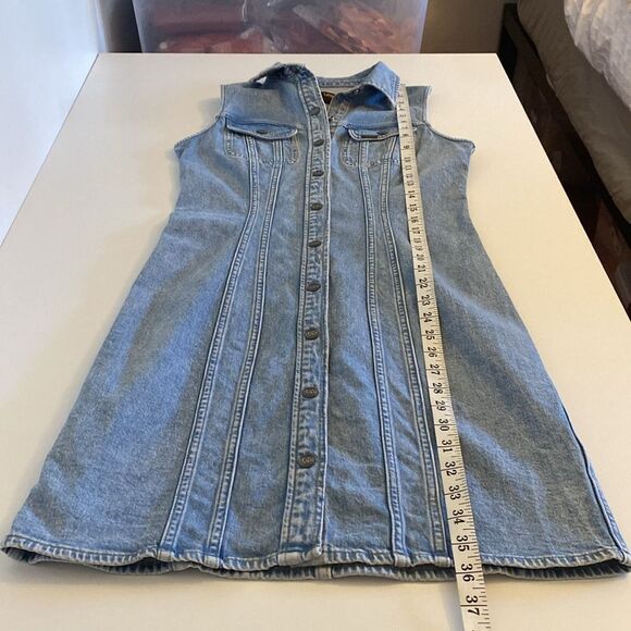 Lee Sleeveless Light Denim Mini Dress Size XS - Picture 14 of 14